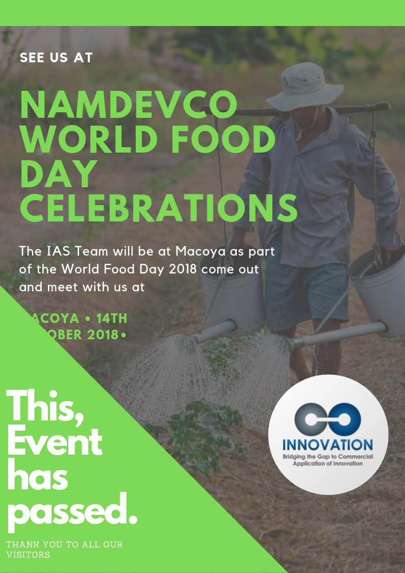 Flyer for Namdevco World Food Day Celebrations